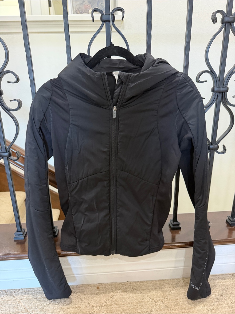 lululemon athletica Black Hooded Insulated Puffer Jacket